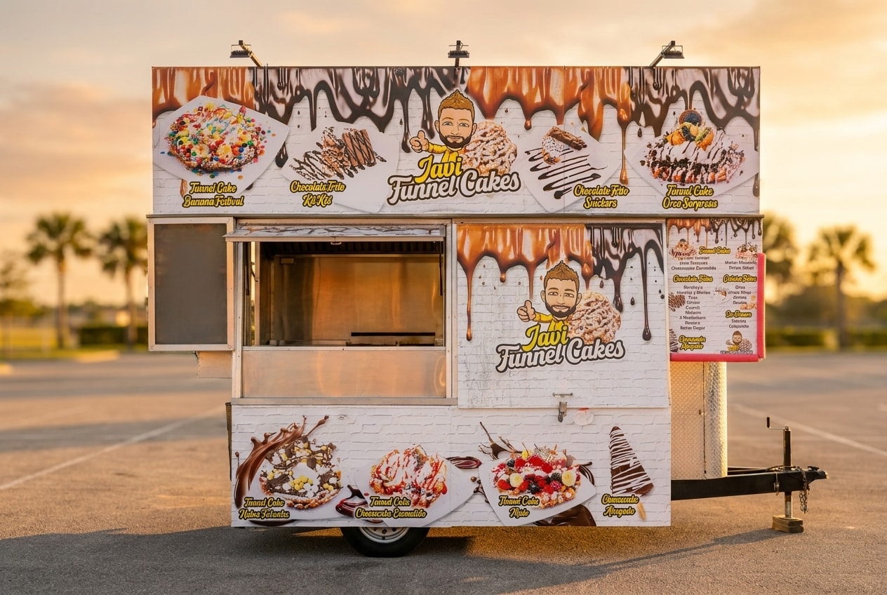 Javi Funnel Cakes food truck at World Food Trucks Kissimmee