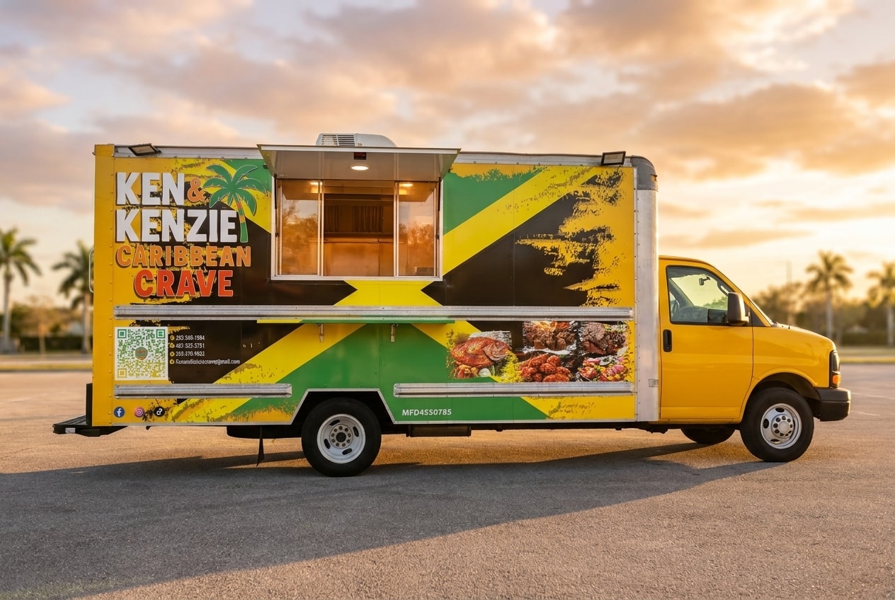 Ken & Kenzie Caribbean Crave food truck at World Food Trucks Kissimmee