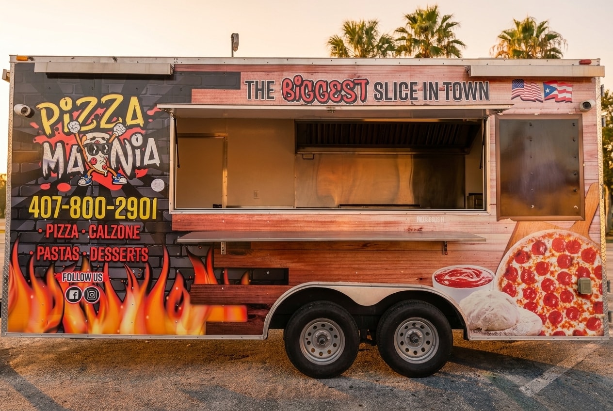 Pizza Mania food truck at World Food Trucks Kissimmee