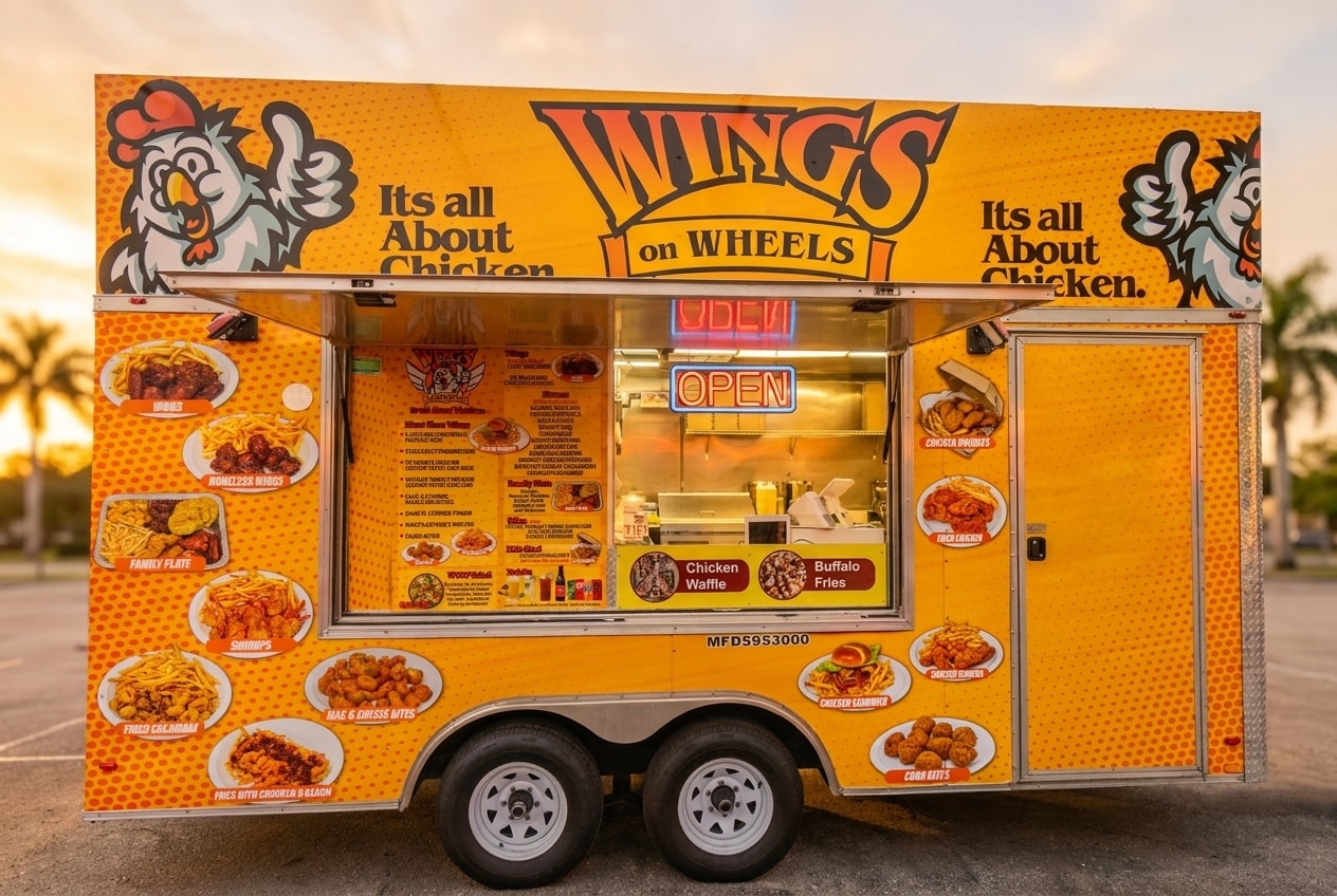 Wings on Wheels food truck at World Food Trucks Kissimmee